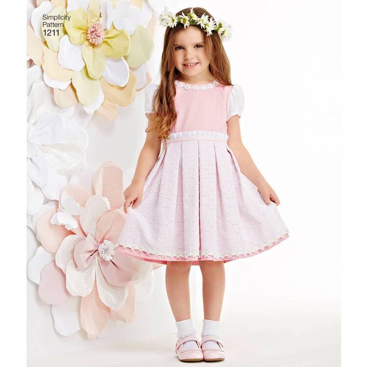 Simplicity Sewing Pattern S1211 Child's & Girls' Dress in Two Lengths 7 ...