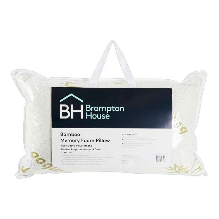 Brampton House Bamboo Memory Foam Pillow White