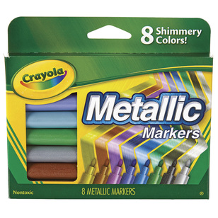 Crayola Metallic Markers 8 Pack Multicoloured