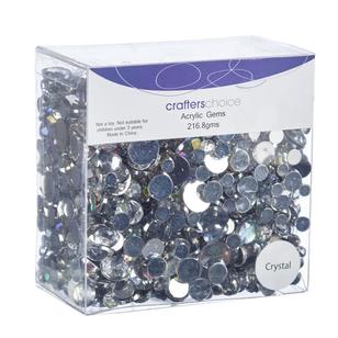 Crafters Choice Assorted Round Acrylic Gems Crystal