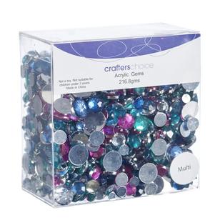 Crafters Choice Assorted Round Acrylic Gems Multicoloured