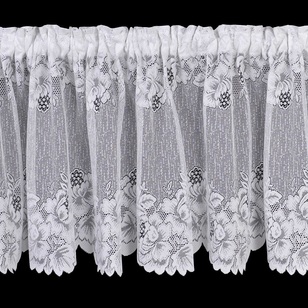 Caprice Blossom Valance Continuous Sheer Natural 50 cm