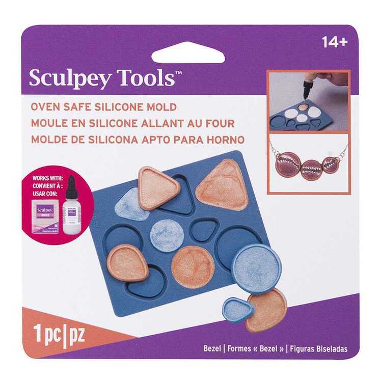 Sculpey Silicone Bezel Shapes Mould Multicoloured