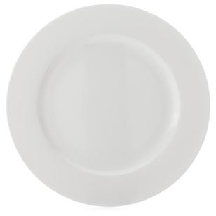 Casa Domani Pearlesque Rim Entree Plate White
