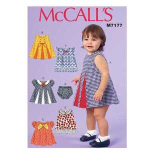 McCall's Sewing Pattern M7177 Infants' Dresses & Panties White 6 - 14