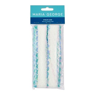 Maria George Plain Eyelet Lace 15 Metre Roll  Multicoloured 37 mm x 15 m