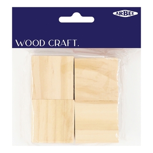Arbee Wood Craft Cubes Natural 35 mm