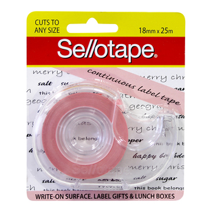 Sellotape Continuous Label Tape Dispenser Pink