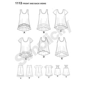 Simplicity Pattern 1113 Misses' Easy-To-Sew Knit Tops All Sizes
