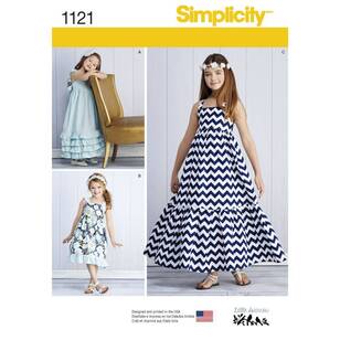 Simplicity Pattern 1121 Child's & Girls' Pullover Dresses