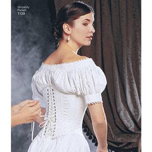Simplicity Sewing Pattern 1139 Misses' Civil War Undergarments White