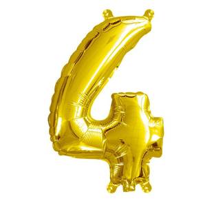 Artwrap Miniloon Number 0 Foil Balloon Gold 35.5 cm