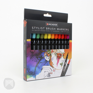 Micador Stylist Brush Markers Multicoloured