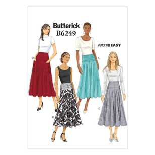 Butterick Sewing Pattern B6249 Misses' Skirt White