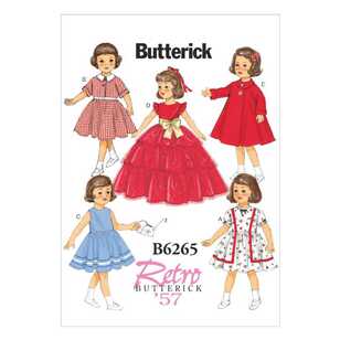 Butterick Pattern B6265 Size 18 In Doll Clothes