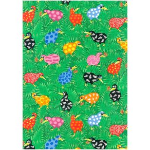 Kiwiana Rainbow Kiwis 112 cm Cotton Fabric Multicoloured 112 cm