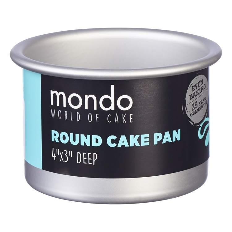 Mondo Pro Round Cake Pan Silver 4 in