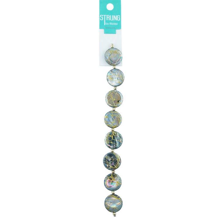 Ribtex Strung Round Shell Beads 17 Pack