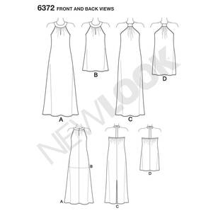 New Look Pattern 6372 Misses' Dresses Each In Two Lengths