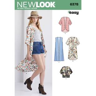 New Look Pattern 6378 Misses' Easy Kimonos With Length Variations