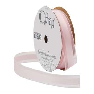 Offray Garbo Ribbon Powder Pink 15 mm x 2.7 m