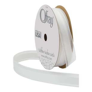 Offray Garbo Ribbon White 15 mm x 2.7 m