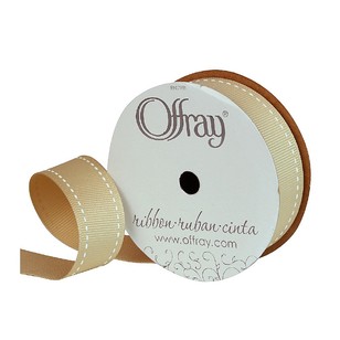 Offray Stitches Ribbon Natural 22 mm x 2.7 m