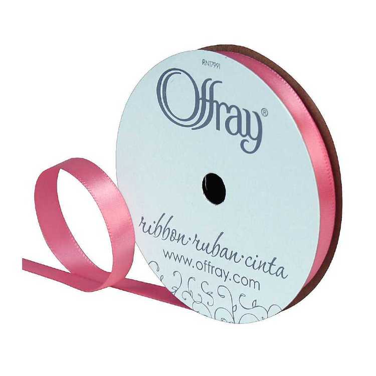 Offray Single Face Satin Ribbon Circle Rose