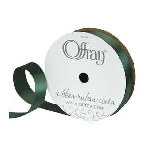 Offray Single Face Satin Ribbon Forest 15 mm x 5.4 m