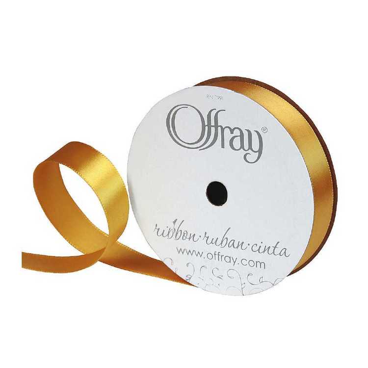Single Ribbon Yellow Offray Single Face Satin Ribbon Yellow & Gold | Spotlight Australia