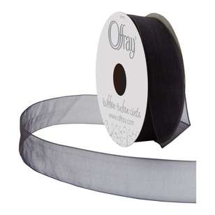 Offray Sheer Ribbon Offray Simply Sheer Ribbon Black | Spotlight Australia