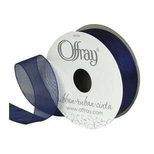 Offray Sheer Ribbon Offray Simply Sheer Ribbon Navy | Spotlight Australia