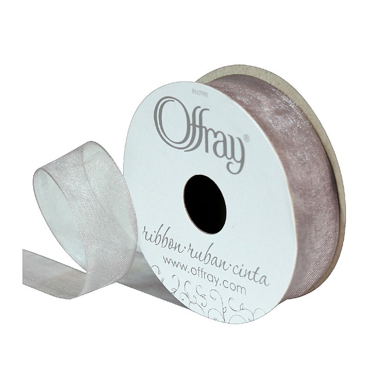 Offray Sheer Ribbon Offray Simply Sheer Ribbon Silver | Spotlight Australia