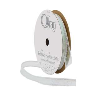 Offray Lovely Ribbon Silver 9 mm x 2.7 m