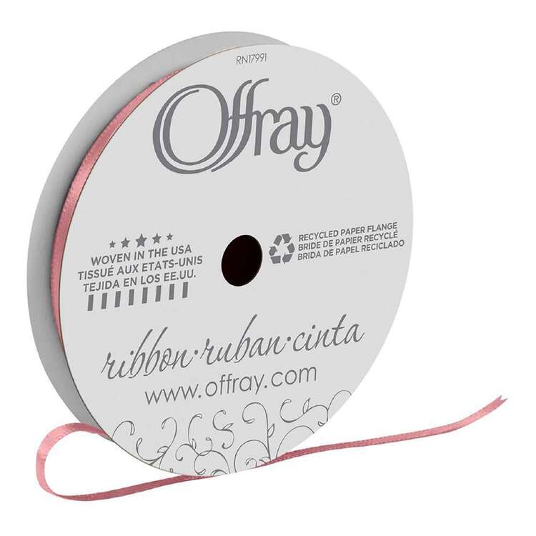 Offray Double Face Satin Ribbon Coral Rose | Spotlight Australia