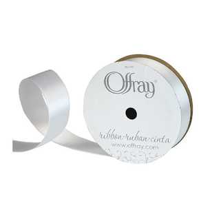 Offray Double Face Satin Ribbon White