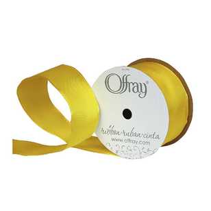 Offray Bistro Ribbon Bright Yellow 38 mm x 2.7 m