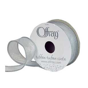 Offray Quest Ribbon Silver