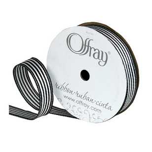 Offray Oxford Ribbon Black 15 mm x 2.7 m