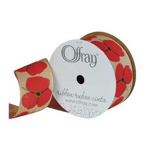 Offray Poppy Flower Ribbon Poppy