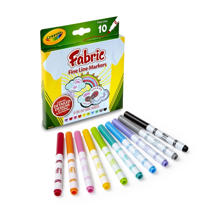 Crayola Fine Line Fabric Markers Multicoloured