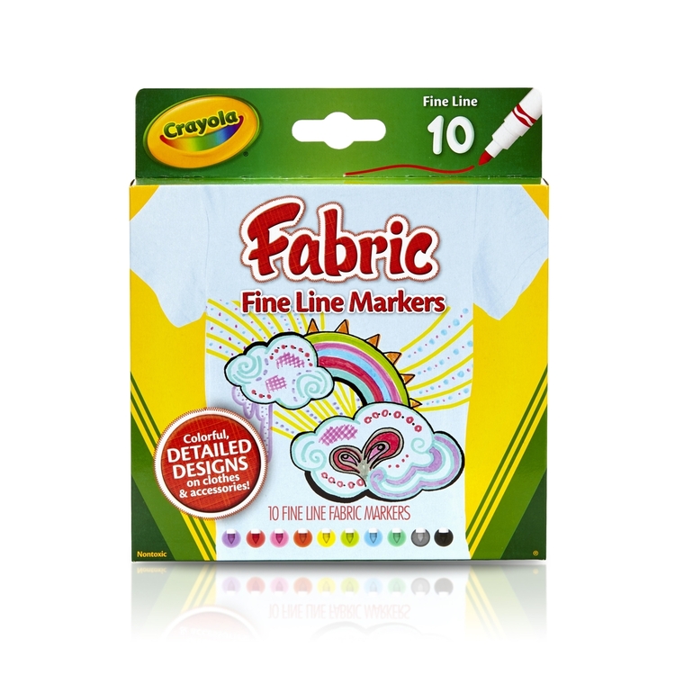 Crayola Fine Line Fabric Markers Multicoloured