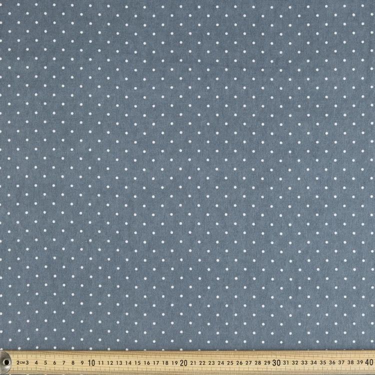 Pinspot 90 cm Cotton Flannelette Grey 90 cm