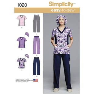 Simplicity Pattern 1020 Misses' & Plus Size Scrubs