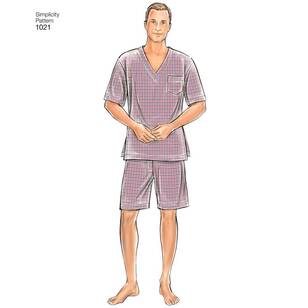 Simplicity Pattern 1021 Men's Classic Pyjamas & Robe All Sizes