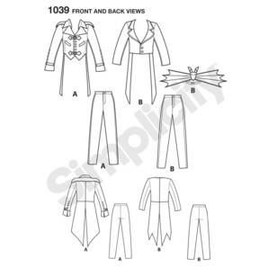 Simplicity Pattern 1039 Men's Cosplay Costume