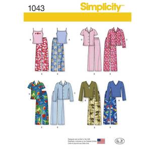 Simplicity Pattern 1043 Child's Girls' & Boys' Separates