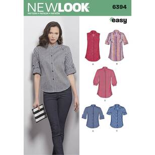 New Look Pattern 6394 Misses' Button Front Tops
