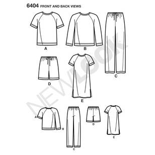 New Look Pattern 6404 Misses' & Men's All Size Separates