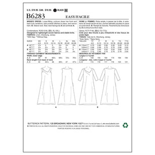 Butterick Pattern B6283 Misses' Asymmetrical-Neckline Dress